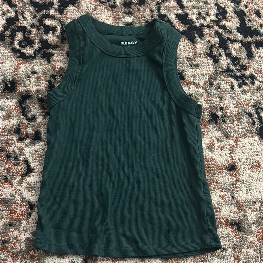 Old Navy Green Tank Top Sleeveless Crew Neck